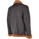 Soft Sheepskin Pilot Jacket Brown/ Dark Ginger: KE B3