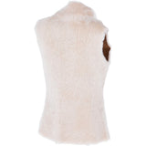 Slimline Reversible Suede Sheepskin Body Warmer Biscuit Tan: KB-714