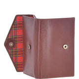 Small Vegetable Tanned Cash And 12 Card Envelope Purse Chestnut: V-62
