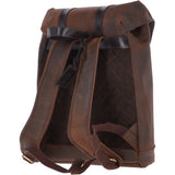 Vintage Oily Hunter Leather Backpack Brown: Kane