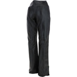 Women's Leather Hipster Trousers Black: DP 251