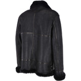 Luxury Shearling Pilot Jacket Black: MP 33