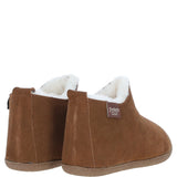 Fenland Classic Suede Sheepskin Bootie Slippers Chestnut: DARWIN