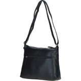 Sleek Luxe Leather Shoulder Bag Black: Mourne