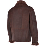Sheepskin Leather Flying  Jacket  Brown: KE 5037