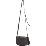 Ashwood Leather & Harris Tweed® Cloth Saddle Crossbody Bag with Twist Lock Brown/Mcload: TW-30-01-BM