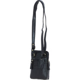 Elegant Ashwood Leather Crossbody Bag Black: G-11