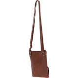 Authentic Ashwood Leather & Harris Tweed® Cloth Crossbody Bag Tan/Navy: TW-29-011-TN