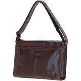 Ashwood Leather Laptop Messenger Shoulder Bag With Buckle Flap Tan: RHODE
