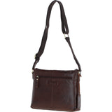 Exquisite Ashwood Leather Cross Body Bag for Women Brandy: G-17