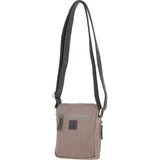 Fenland Canvas & Leather Crossbody Bag Mud/grey: FEN-751