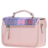 Ashwood Leather & Harris Tweed® Cloth Small Satchel Bag Baby-Pink/Pink: TW-67-15-BP