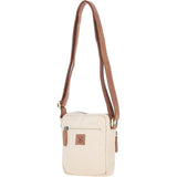 Fenland Canvas & Leather Crossbody Bag Tan/cream: FEN-751