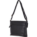 Ashwood Womens Vintage Medium Leather Shoulder Bag Black: G23