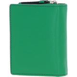 Ashwood Leather RFID Secure Wallet/Purse with Zip and Stud Closure Green: X-30