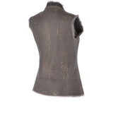 Toscana Suede Leather Gilet Grey : Kachina