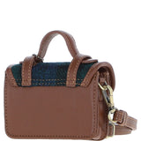 Ashwood Leather & Harris Tweed® Cloth Micro Satchel Bag with Twist Lock Tan/Watch:TW-36-04-TW