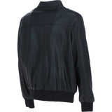 Men's Real Light Weight Leather Regular Fit Bomber Jacket Black: G Bomber