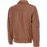 Men's Real Leather Brando Bomber Jacket Tan: AWM-601