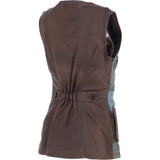 Ashwood Women's Country Tailored Buttoned Gilet with Leather Trim Brown/Macleod: TW-704-01-BM