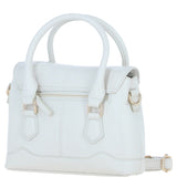 Elegant Ashwood Compact Handbag with Detachable Crossbody Strap White: Y-55