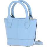 Ashwood Leather & Harris Tweed® Cloth X-Small Barrel Bag Blue/Lt-Blue: TW-63-19-BB