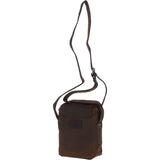 Small Vintage Leather Messenger Bag Brown: Miro