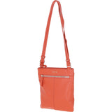 Ashwood Curve  Zip Top Leather Cross Body Bag Burnt Orange: 64640/curve