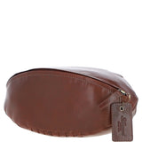 Ashwood Leather Rugby Ball Washbag Chestnut: Q-40