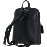 Exquisite Ashwood Leather & Harris Tweed® Cloth Backpack Black/Green/Red: TW-25-07-BR