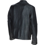 Ashwood Bubble Leather Mandarin Collar Men's Biker Jacket Black: nz-16110