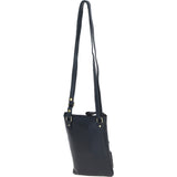 Authentic Ashwood Leather & Harris Tweed® Cloth Crossbody Bag Navy/Pink: TW-29-06-NP