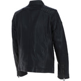 Mens Real Leather Biker Jacket Black: AWM-Lent