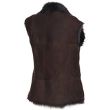 Toscana Suede Leather Gilet Brn/Brn: KB-42
