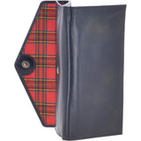 Vegetable Tanned Note, Coin & 8 Card Envelope Purse Navy: V-63