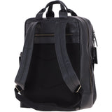 Mens Leather Backpack Black: Jordan