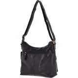 Vintage Two Pocket Leather Shoulder Bag Black – G21