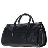 Premium Leather Holdall with Detachable Shoulder Strap Black: pl-49