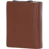 Ashwood Leather RFID Secure Wallet/Purse with Zip and Stud Closure Tan: X-30