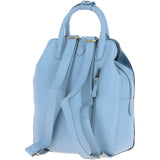 Ashwood Leather & Harris Tweed® Cloth Multi-Pocket Backpack Baby-blue/Blue: TW-66-19-BB