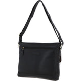 Michigan Leather Messenger Bag Black : M-57