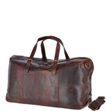 Large  Leather Weekend Vintage Travel Bag Vintage Tan : Oliver