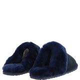 Women's Classic Suede Sheepskin Slippers Navy: Pippa