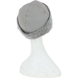 Ladies Luxury Leather And Sheepskin Hat Light Grey: KB-496