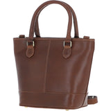 Ashwood Small Leather Bucket Bag Brown: V-86-B