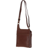 Ashwood Leather & Harris Tweed® Cloth Crossbody Bag Tan/Navy: TW-24-011-TN