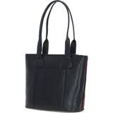 Ashwood Leather & Harris Tweed® Cloth Genuine Leather Shoulder Bag Black/Green/Red: TW-23-07-BR