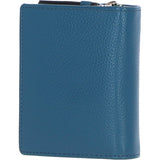 Ashwood Leather RFID Secure Wallet/Purse with Zip and Stud Closure Teal: X-30
