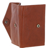 Women's Vintage Wash 12 Card Leather Purse Honey Tan: G-42