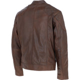 Ashwood Men's Leather Biker Jacket Aq Brown: 8055